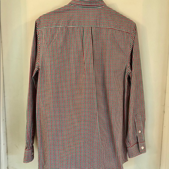 Vineyard vines Tin one pocket plaid green and red long sleeves shirt men’s Small - Picture 11 of 13